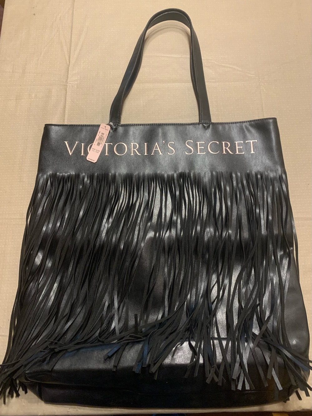 Victoria's Secret Black Fringe Tote